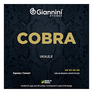 Encordoamento UKULELE nylon branco GIANNINI Cobra