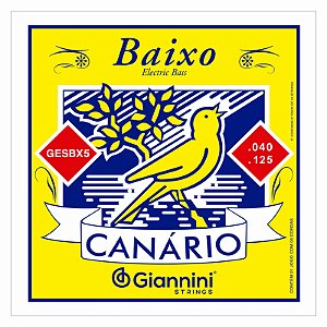 Encordoamento baixo 5 CORDAS 040 GIANNINI Canario