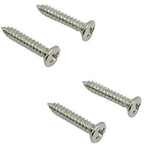 4  parafuso jack plate GUITARRA 2.5 X15MM niquelado
