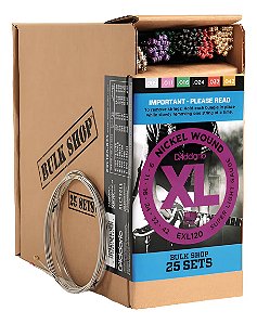 KIT 25 Encordoamento Daddario 09 Guitarra 6 CORDAS EXL120