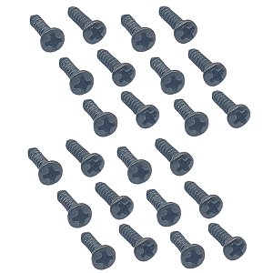 24 Parafuso Preto fixar tarraxa Violao guitarra 2,2X9,5 MXP