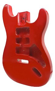 Corpo MXP guitarra stratocaster em ASH Vermelho Fiesta Red