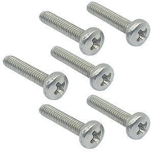 6 Parafuso INOX M2.5x12mm Rosca Maquina  Pan MXP