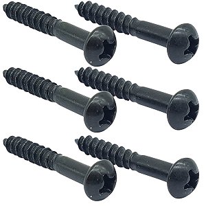 6 Parafuso PRETO de Fixar PONTE guitarra Strato 3,5X25 MXP