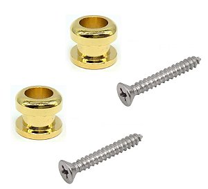 KIT 2 Roldana dourada compativel para straplock guitarra