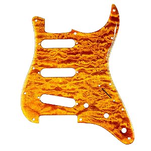 Escudo para guitarra stratocaster x100 3sgl quilted amarelo