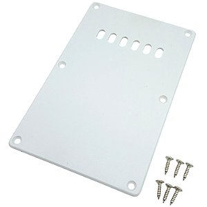 Tampa traseira branca Dolphin para guitarra strato