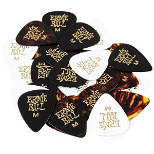 24 palhetas Ernie Ball media 0,72 mm sortidas P09172