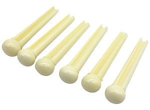 Pino para violão de aço creme Dolphin com 6 unidades