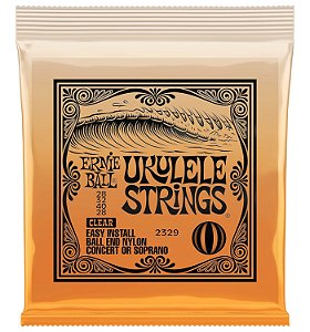 Encordoamento ERNIE BALL Ukulele Concert/Soprano CLEAR 2329