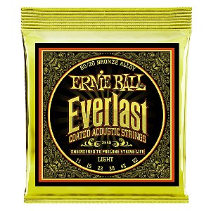 Encordoamento Ernie Ball Violão Aço 011 EVERLAST Coated 2558