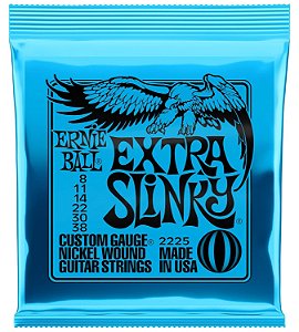 Encordoamento ERNIE BALL guitarra 08 038 P02225 EXTRA SLINK