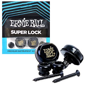 Straplock Ernie Ball trava correia super locks preto P04601