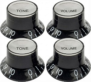 Kit 2 Knob TONE e 2 Volume para Guitarra SG Preto DOLHIN