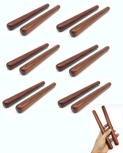 KIT 6 pares Clave madeira REDWOOD 25cm MXP CLA25