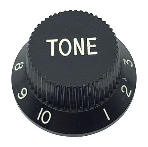 Knob Plástico de TONE Guitarra Strato Preto DOLHIN