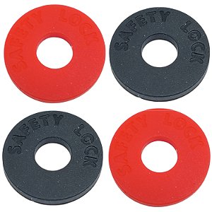 KIT 4 Strap Block trava correia guitarra VERMELHA E PRETA