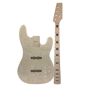 KIT corpo braço baixo 5 cordas ASH Burl sem pintura MXP