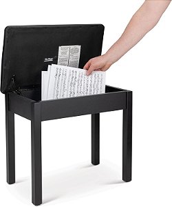 Banco flip top com compartimento para piano teclado KB8902B