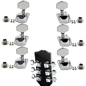 Jogo completo tarraxa violão guitarra (3Rx3L) cromado MXP