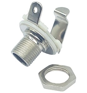 Jack Aberto mono P10 guitarra violao niquelado MXP CK100NI