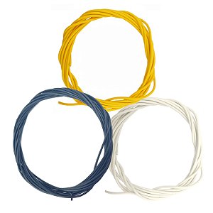 KIT fio LUTHIER 3 cores de 2m cada 22AWG elétrica guitarra