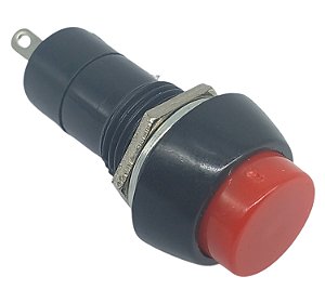 Chave botao kill switch push pulso vermelho 12mm guitarra