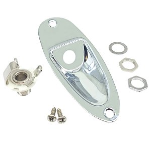 Jack Plate Canoa guitarra Strato CROMADO parafuso MXP ST100C