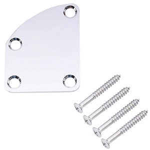 Neck plate CURVO placa junção braço guitarra baixo +parafuso