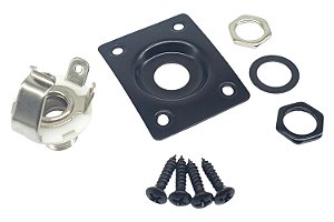 Jack Plate Retangular curvo olhal PRETO completo MXP 400BK