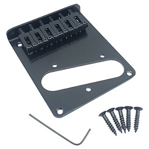 Ponte guitarra telecaster com 6 saddles Preta MXP