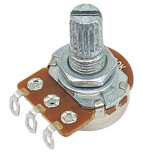 Potenciometro guitarra B250K CURTO poste15mm base16mm MXP