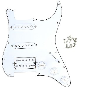 Escudo completo guitarra Strato HSS captador Branco MXP kit