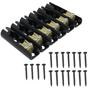 Ponte baixo 6 cordas preta monorail saddle brass