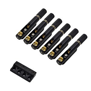 Ponte guitarra headless headpiece 6 com base individual