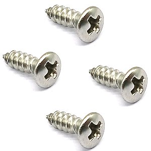 4 Parafusos Jack Plate Tampo guitarra Cromado MXP 2995OVL