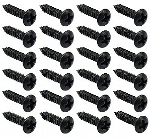 24 parafuso PRETO Oval escudo guitarra STRATO 2,9 X 13mm MXP