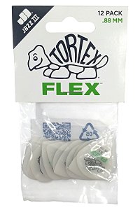 12 Palheta JAZZ III Branca DUNLOP 468P 0.88 jazz3 Guitarra