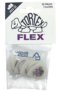 12 Palheta JAZZ III Branca DUNLOP 468P 1.14 jazz3 Guitarra