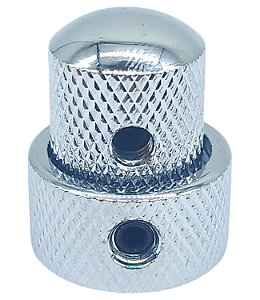 Knob Duplo Fino Metal CONCENTRICO LONGO Cromado DOLPHIN