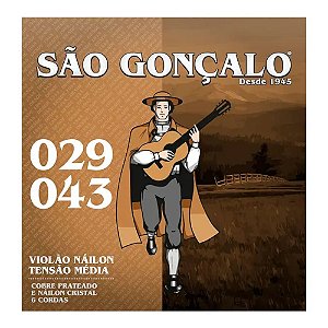 Encordoamento Violão 0.029 NYLON Cristal SÃO GONÇALO