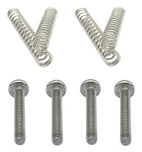 KIT 4 parafusos humbucker INOX + 4 molas INOX MXP 3X30
