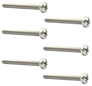 6 Parafuso Inox para captador humbucker guitarra 3x30mm MXP