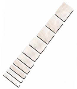 Kit10 Marcador Posição Madreperola guitar LP RETANGULO AP26