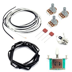 KIT ELETRICA strato MXP 3 pot 250k chave WH fio jack