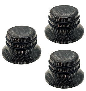 Kit 3 Knob Madeira fosco Hardwood guitarra baixo