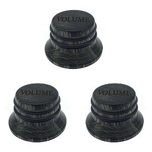 KIT 3 Knob Madeira fosco VOLUME Hardwood guitarra baixo