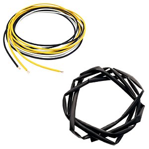 KIT 3 fio LUTHIER 2m elétrica guitarra + tubo termo retratil