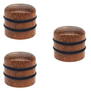KIT 3 Knob Madeira Bubinga Volume tone DOME guitarra baixo