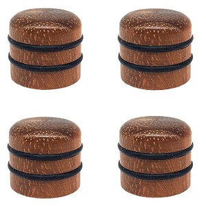 KIT 4 Knob Madeira Bubinga Volume tone DOME guitarra baixo